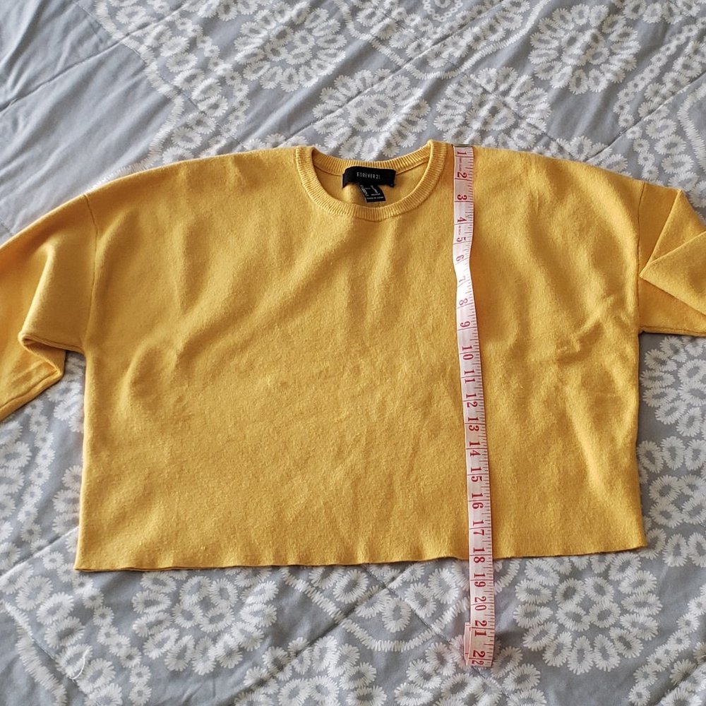 Cropped Sweater Mustard Yellow Size M - Picture 4 of 5